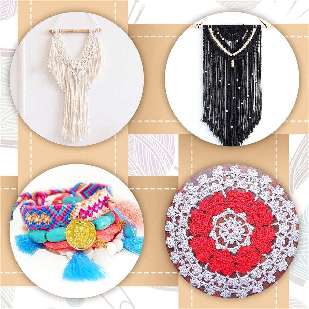 Art Craft Activities - ชุดเครื่องมือสานตะกร้าไม้แบบมีรอยบาก 18 ชิ้น สำหรับผู้เริ่มต้น เด็ก และผู้ใหญ่