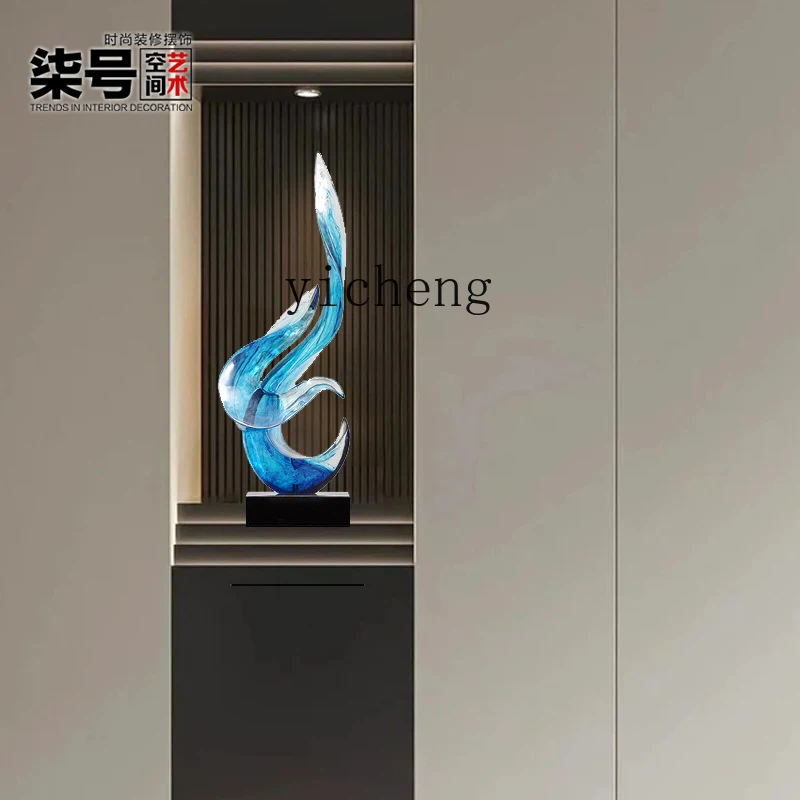 Art Craft Hotel - ของตกแต่งห้องนั่งเล่น L7-14 งานศิลปะนามธรรมโปร่งใสระดับไฮเอนด์ สำหรับตกแต่งล็อบบี้โรงแรม งานประติมากรรมศิลปะและหัตถกรรม