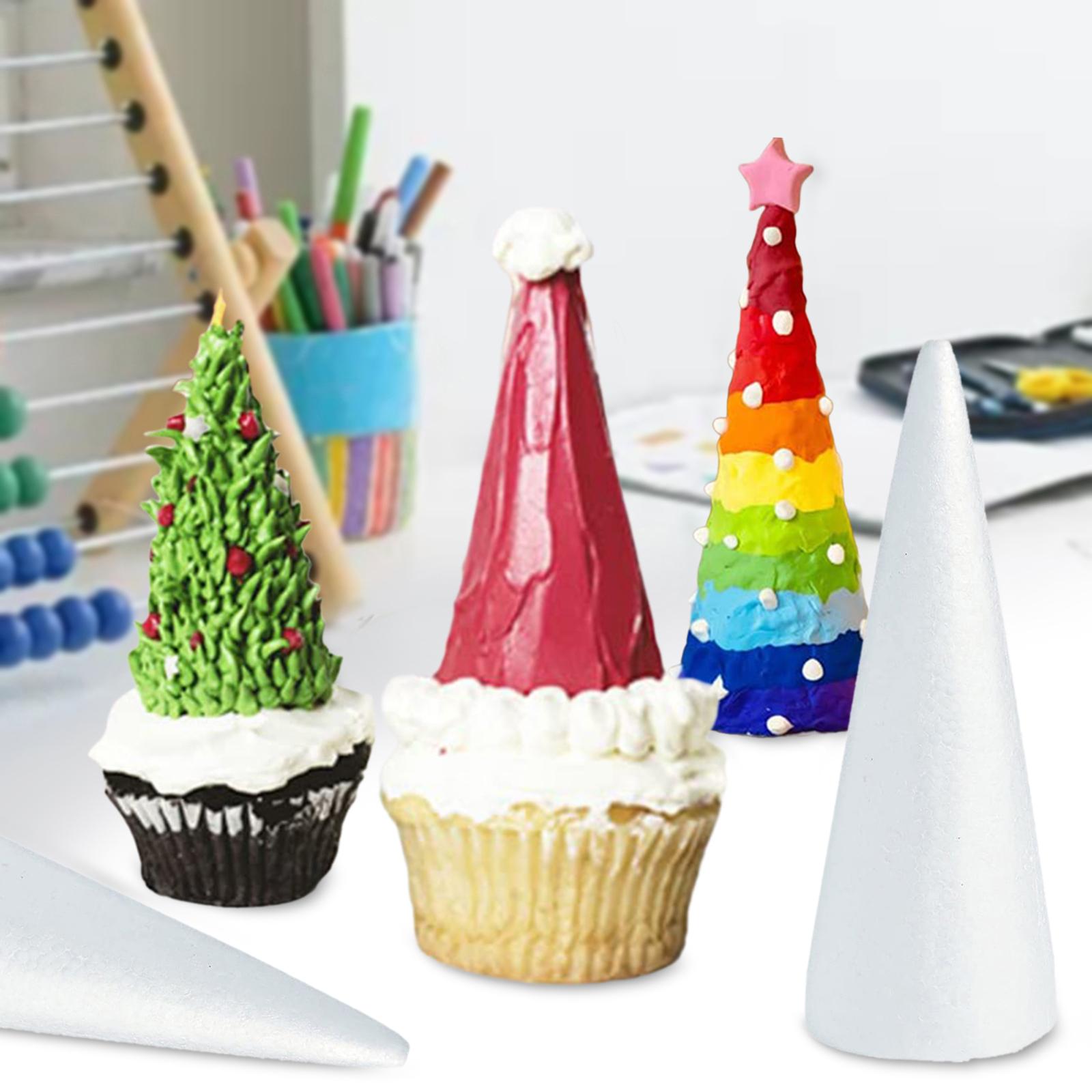 Art Craft Kids - โฟมโคน 30 ชิ้นสำหรับงานฝีมือ โฟมโคนรูปต้นไม้สำหรับเด็ก โครงการงานฝีมือ DIY