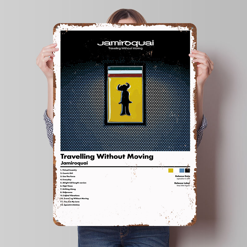 Art Craft Movement - แจมิโรไคว อัลบั้ม Travelling Without Moving โปสเตอร์โลหะ
