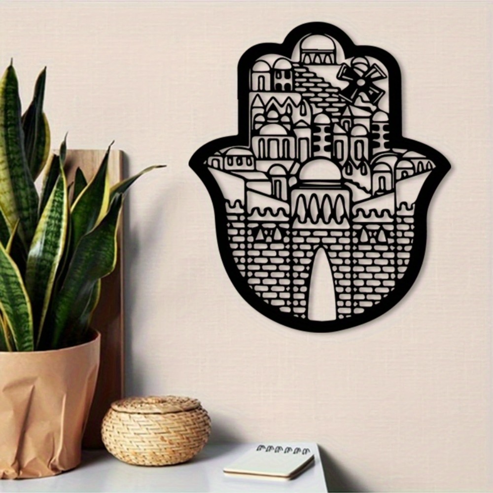 Art & Craft Clipart - CIFBUY งานศิลปะติดผนังเหล็ก สถาปัตยกรรมอิสลาม เมืองศักดิ์สิทธิ์เยรูซาเล็ม ประติมากรรมโลหะ ทนทานต่อสภาพอากาศ