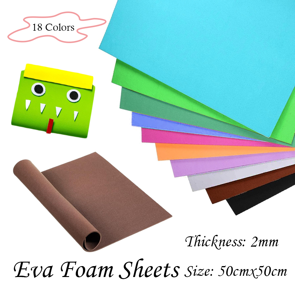 Art Craft Birthday Party - แผ่นโฟม EVA สีสันสดใส 18 สี หนา