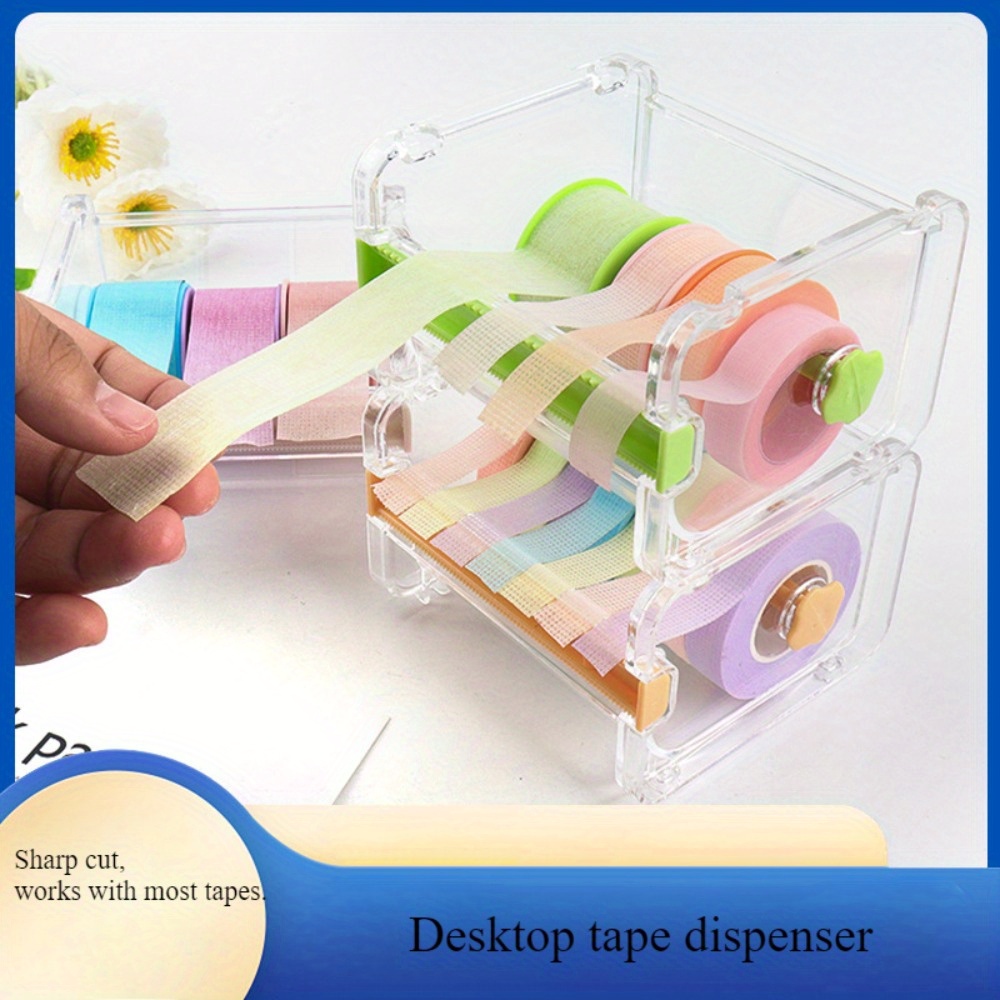 Art Craft Activities - เครื่องตัดเทปกาวอเนกประสงค์แบบพกพา พร้อมที่ใส่โปร่งใสสำหรับงานประดิษฐ์ สมุดภาพ และอุปกรณ์การเรียน