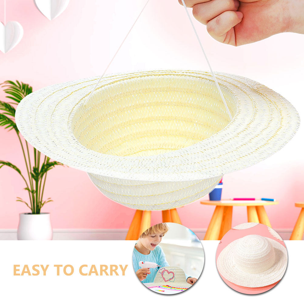หมวกฟางสำหรับเด็ก DIY 8 ชิ้น ส - Art Craft Painting บทวิจารณ์และราคา
