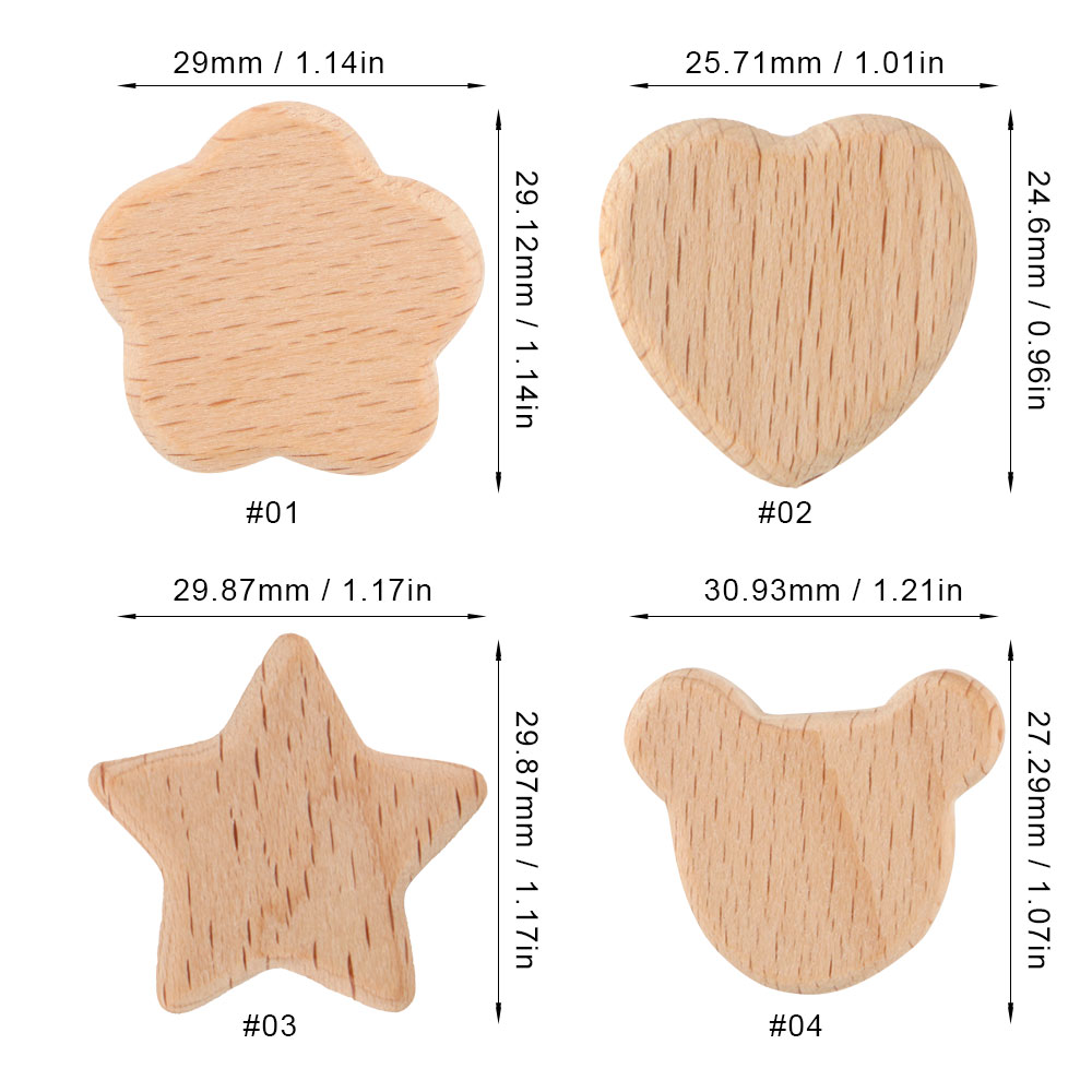 Kovict 15 ชิ้นไม้บีชหมีดอกไม้ร - Art Craft Handmade บทวิจารณ์และราคา