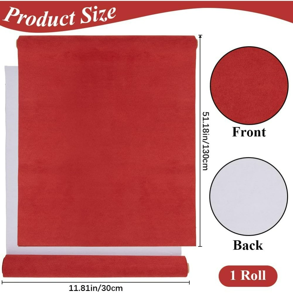 ผ้าหนังกลับสีแดงขนาด 51 x 11.8 - Art Craft Activities บทวิจารณ์และราคา
