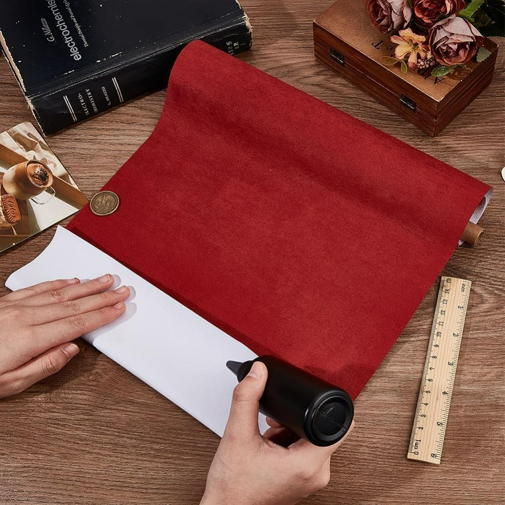 ผ้าหนังกลับสีแดงขนาด 51 x 11.8 - Art Craft Activities บทวิจารณ์และราคา