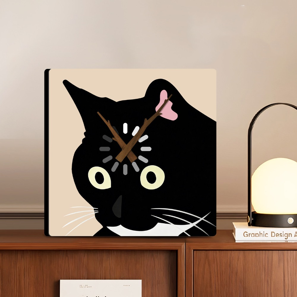 นาฬิกาตั้งโต๊ะรูปแมว 25x25 ซม. - Art Craft Movement บทวิจารณ์และราคา