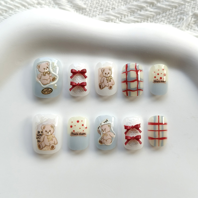 เล็บปลอมแบบกดติด 10 ชิ้น สไตล์ - Art Craft Handmade บทวิจารณ์และราคา