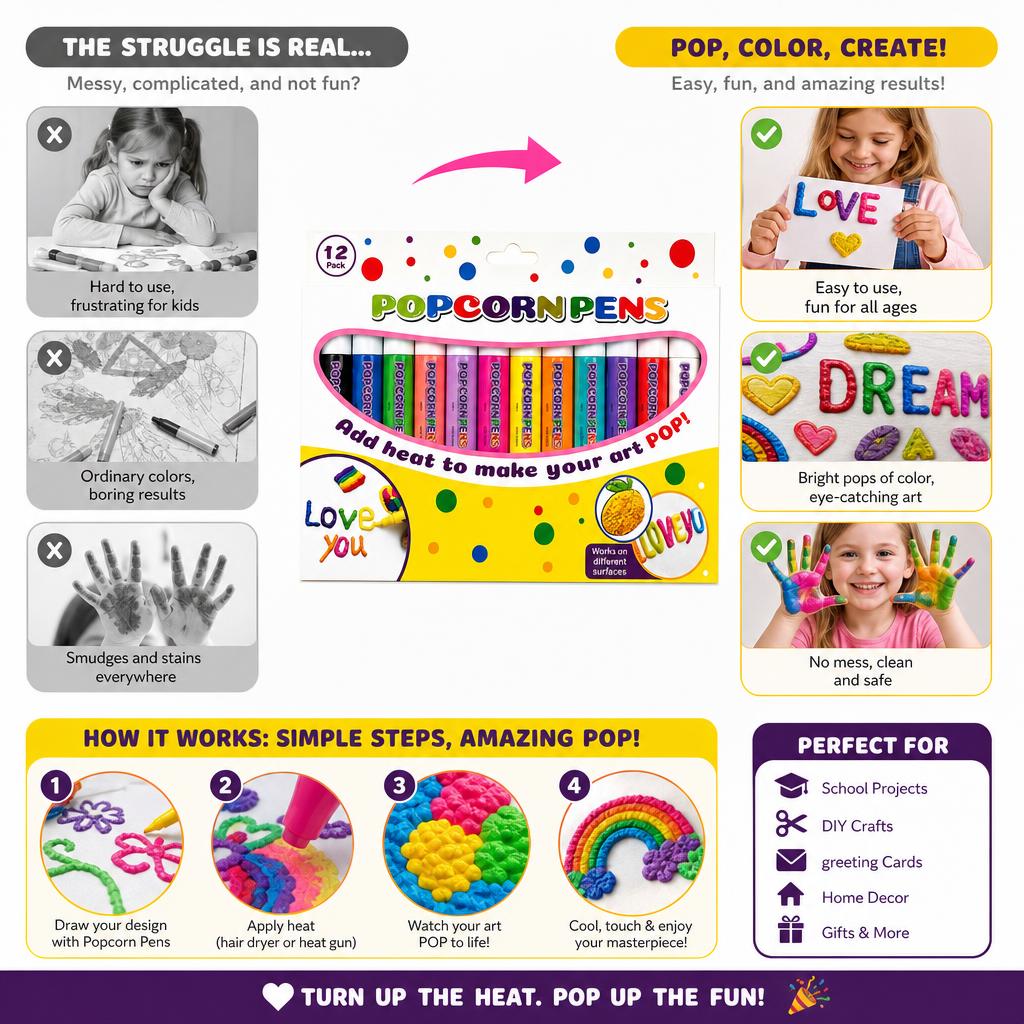 ปากกาเมจิก 3D 12 สี ทำงานด้วยค - Art Craft Activities บทวิจารณ์และราคา