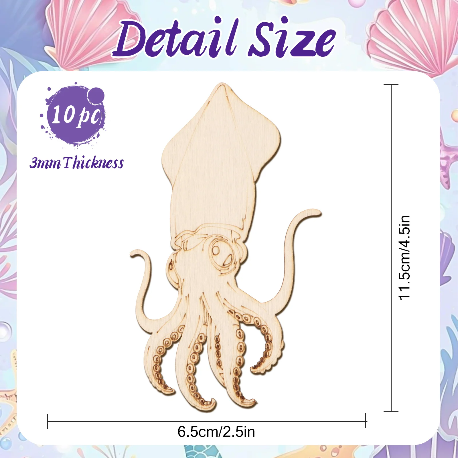 ชุดงานฝีมือไม้รูปปลาหมึกยักษ์  - Art Craft Painting บทวิจารณ์และราคา
