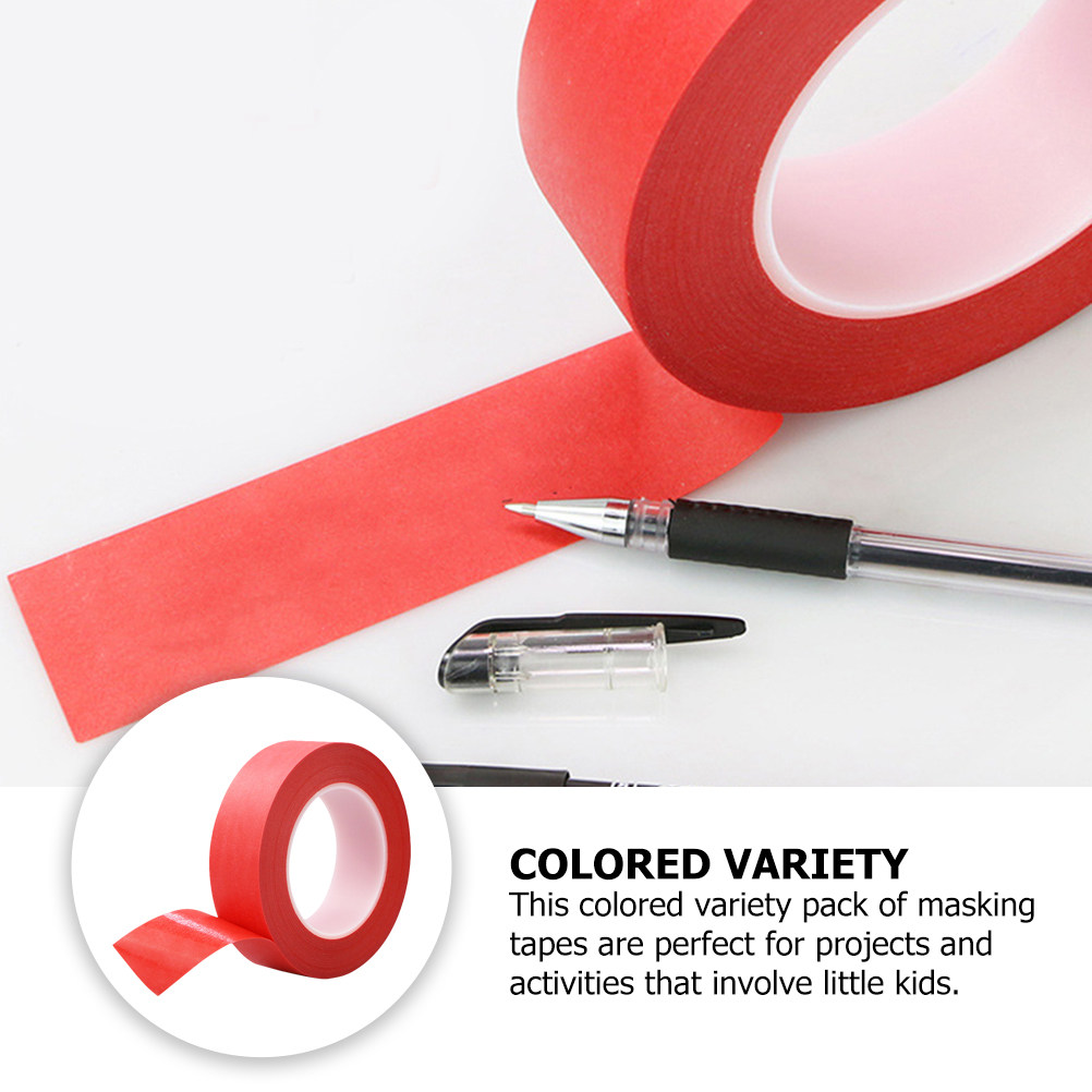เทปกระดาษกาวสีแดง 3 ม้วน ทนควา - Art Craft Activities บทวิจารณ์และราคา